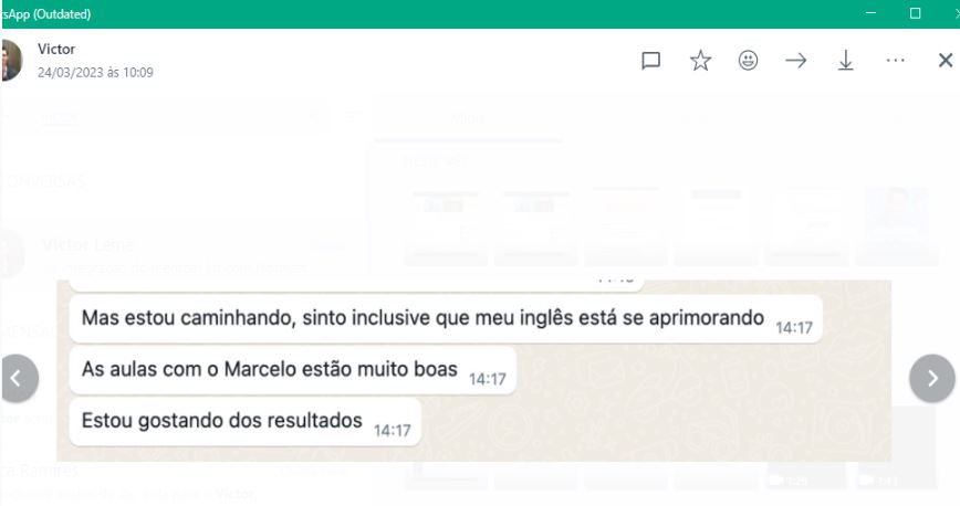 depoimento de um aluno